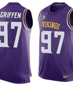 Superb Vikings #97 Everson Griffen Purple Team Color Men's Stitched NFL Limited Tank Top Jersey