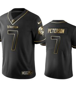Outstanding Vikings #7 Patrick Peterson Men's Stitched NFL Vapor Untouchable Limited Black Golden Jersey