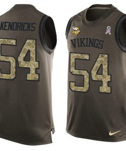 Outstanding Vikings #54 Eric Kendricks Green Men's Stitched NFL Limited Salute To Service Tank Top Jersey