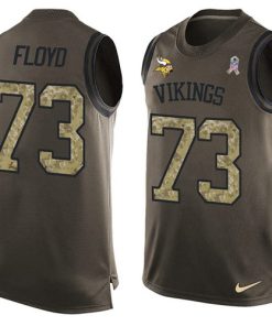 Marvelous Vikings #73 Sharrif Floyd Green Men's Stitched NFL Limited Salute To Service Tank Top Jersey