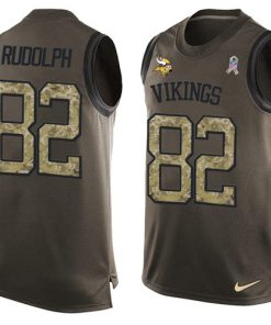 Finest Vikings #82 Kyle Rudolph Green Men's Stitched NFL Limited Salute To Service Tank Top Jersey
