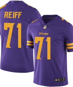 Finest Vikings #71 Riley Reiff Purple Men's Stitched NFL Limited Rush Jersey
