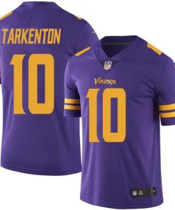 Gorgeous Vikings #10 Fran Tarkenton Purple Men's Stitched NFL Limited Rush Jersey