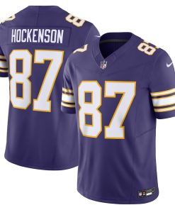 Marvelous Minnesota Vikings #87 T.J. Hockenson Men's Purple Vapor F.U.S.E. Limited Jersey