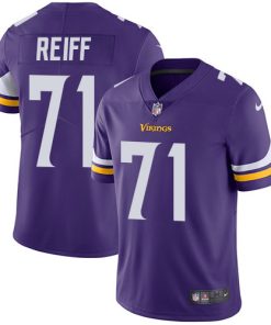 Gorgeous Vikings #71 Riley Reiff Purple Team Color Men's Stitched NFL Vapor Untouchable Limited Jersey