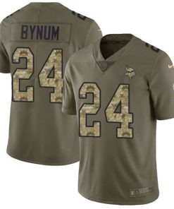 High quality Vikings #24 Camryn Bynum Olive/Camo Men's Stitched NFL Limited 2017 Salute To Service Jersey