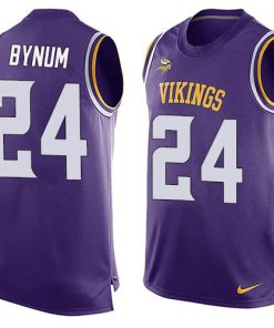 Finest Vikings #24 Camryn Bynum Purple Team Color Men's Stitched NFL Limited Tank Top Jersey