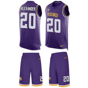 Exceptional Vikings #20 Mackensie Alexander Purple Team Color Men's Stitched NFL Limited Tank Top Suit Jersey