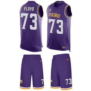 Exceptional Vikings #73 Sharrif Floyd Purple Team Color Men's Stitched NFL Limited Tank Top Suit Jersey
