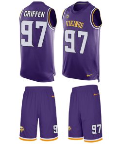 Superior Vikings #97 Everson Griffen Purple Team Color Men's Stitched NFL Limited Tank Top Suit Jersey