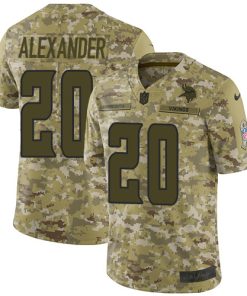 Exceptional Vikings #20 Mackensie Alexander Camo Men's Stitched NFL Limited 2018 Salute To Service Jersey