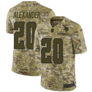 Exceptional Vikings #20 Mackensie Alexander Camo Men's Stitched NFL Limited 2018 Salute To Service Jersey