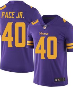 Superb Vikings #40 Ivan Pace Jr. Purple Men's Stitched NFL Limited Rush Jersey