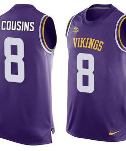 Exquisite Vikings #8 Kirk Cousins Purple Team Color Men's Stitched NFL Limited Tank Top Jersey