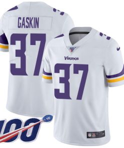 Exquisite Vikings #37 Myles Gaskin White Men's Stitched NFL 100th Season Vapor Untouchable Limited Jersey
