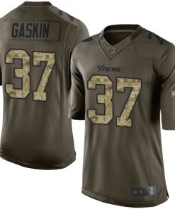 Premium Vikings #37 Myles Gaskin Green Men's Stitched NFL Limited 2015 Salute to Service Jersey