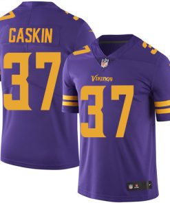 Finest Vikings #37 Myles Gaskin Purple Men's Stitched NFL Limited Rush Jersey