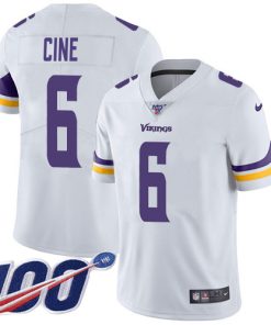 Marvelous Vikings #6 Lewis Cine White Men's Stitched NFL 100th Season Vapor Limited Jersey