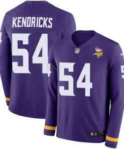 High quality Vikings #54 Eric Kendricks Purple Team Color Men's Stitched NFL Limited Therma Long Sleeve Jersey