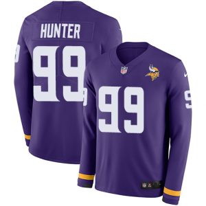 High quality Vikings #99 Danielle Hunter Purple Team Color Men's Stitched NFL Limited Therma Long Sleeve Jersey