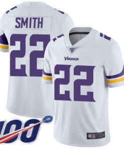 High quality Vikings #22 Harrison Smith White Men's Stitched NFL 100th Season Vapor Limited Jersey