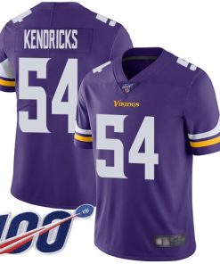 Premium Vikings #54 Eric Kendricks Purple Team Color Men's Stitched NFL 100th Season Vapor Limited Jersey