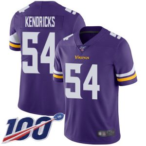 Premium Vikings #54 Eric Kendricks Purple Team Color Men's Stitched NFL 100th Season Vapor Limited Jersey