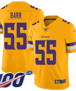 Superb Vikings #55 Anthony Barr Gold Men's Stitched NFL Limited Inverted Legend 100th Season Jersey