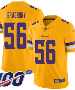 Superior Vikings #56 Garrett Bradbury Gold Men's Stitched NFL Limited Inverted Legend 100th Season Jersey