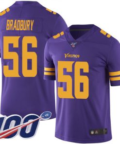 Premium Vikings #56 Garrett Bradbury Purple Men's Stitched NFL Limited Rush 100th Season Jersey