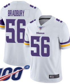 Marvelous Vikings #56 Garrett Bradbury White Men's Stitched NFL 100th Season Vapor Limited Jersey