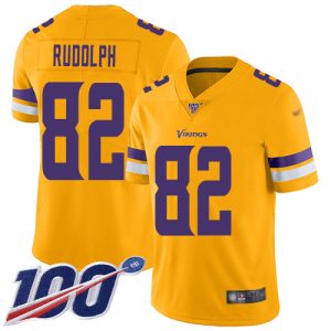 Superior Vikings #82 Kyle Rudolph Gold Men's Stitched NFL Limited Inverted Legend 100th Season Jersey