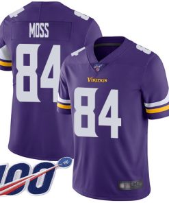 Exceptional Vikings #84 Randy Moss Purple Team Color Men's Stitched NFL 100th Season Vapor Limited Jersey
