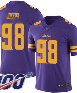 High quality Vikings #98 Linval Joseph Purple Men's Stitched NFL Limited Rush 100th Season Jersey