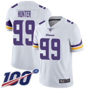 Superior Vikings #99 Danielle Hunter White Men's Stitched NFL 100th Season Vapor Limited Jersey