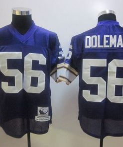 High quality Mitchell And Ness Vikings #56 Chris Doleman Purple Stitched Throwback NFL Jersey