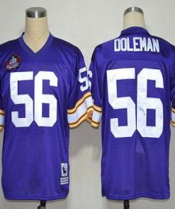 Marvelous Mitchell And Ness Hall of Fame 2012 Vikings #56 Chris Doleman Purple Stitched Throwback NFL Jersey