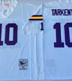 Gorgeous Mitchell And Ness Vikings #10 Fran Tarkenton White Throwback Stitched NFL Jersey